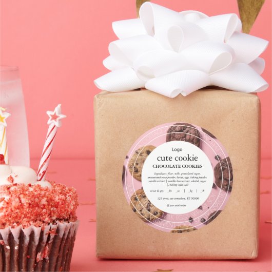 Etiket voor de levensmiddelenwetgeving van Cute Co (Feest)