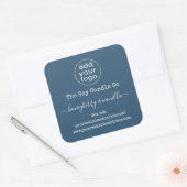 Etiket voor de persoonlijke logo op blauw (Envelop)