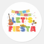 Etiket voor de Sticker van Fiesta Party Round (Voorkant)