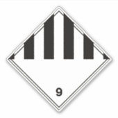 Etiket voor diverse klassen 9 sticker (Voorkant)