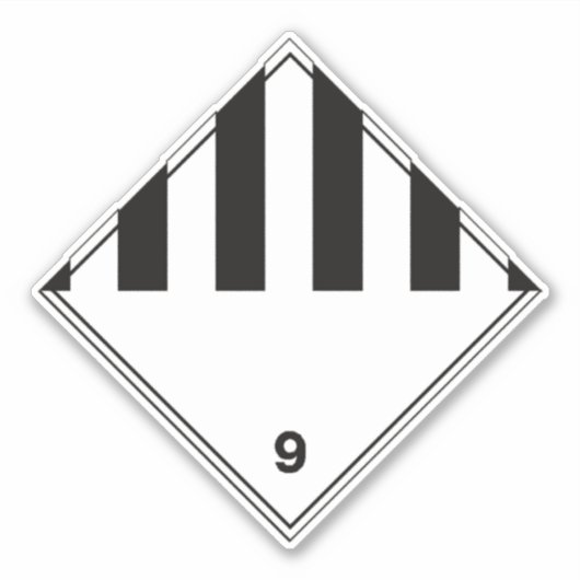 Etiket voor diverse klassen 9 sticker (Voorkant)