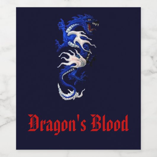 Etiket voor Drakenbloedfles (Enkel label)