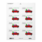 Etiket voor drie en drie kerst (Full Sheet)
