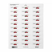 Etiket voor drie en drie kerst (Full Sheet)
