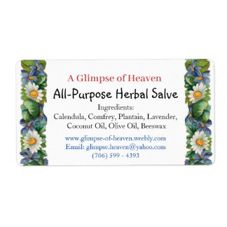 Etiket voor een fles zoutoplossing