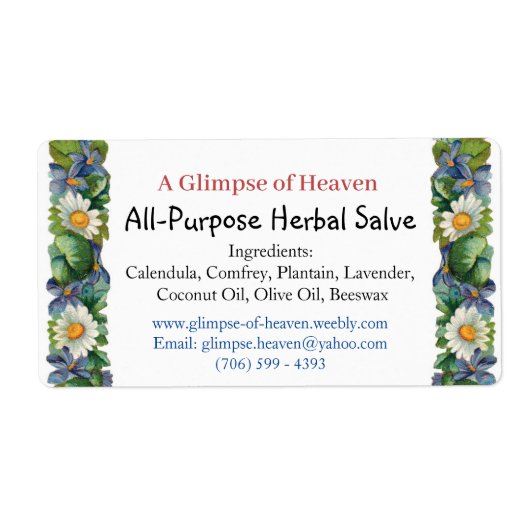 Etiket voor een fles zoutoplossing (Voorkant)