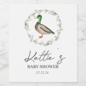 Etiket voor eenden, Eendenetiket, eendenwijn (Enkel label)