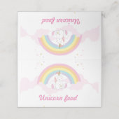 Etiket voor eenhoorn, Eenhoorn Plaatskaartje (Buitenkant ongevouwen)