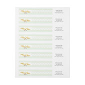 Etiket voor eerste communiqué - Mint & Gold (Vel)