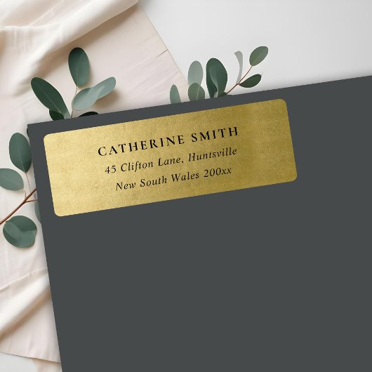 ETIKET VOOR ELEGANT EENVOUDIG SCHOON FAUX GOLD ADD