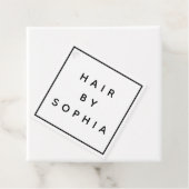 Etiket voor elegant logo van AIR-stylist (In situ)