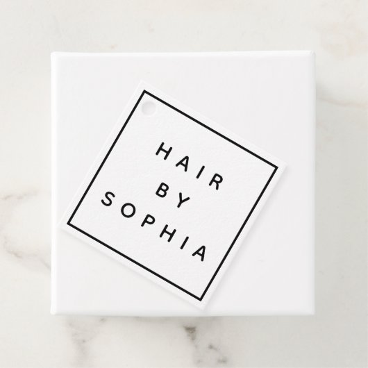 Etiket voor elegant logo van AIR-stylist (In situ)