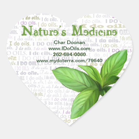 Etiket voor eppermint "I do Oils" (Voorkant)