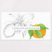 Etiket voor etherische olie Lemon Oranje Citrus Labels (Design 2)