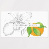 Etiket voor etherische olie Lemon Oranje Citrus Labels (Design 1)