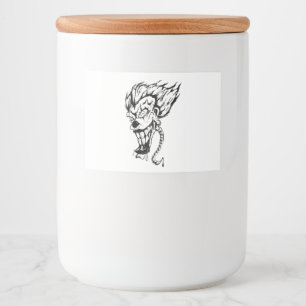 Etiket voor Evil clown Custom Food Container