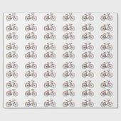 Etiket voor fietsontwerp cadeaupapier (Vlak)