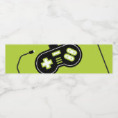 Etiket voor flesfles met videogame Truck (Enkel label)