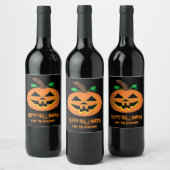 Etiket voor flesje met halloween Pumpkin (Flessen)