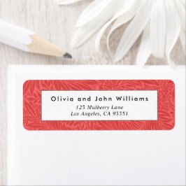 Etiket voor fleskleurig rood flesje