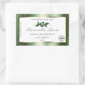 Etiket voor Floral White en Donkergroen product Vo (Tas)