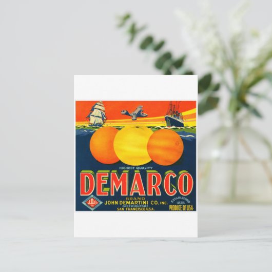 Etiket voor fruit briefkaart (Staand voorkant)