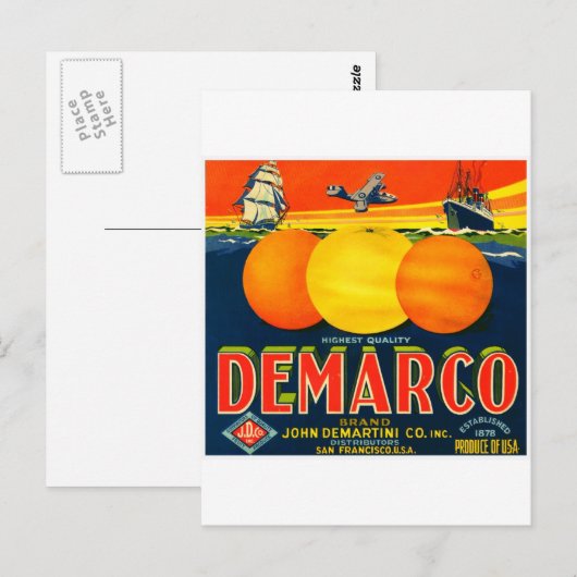 Etiket voor  fruit briefkaart (Voorkant / Achterkant)