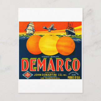 Etiket voor  fruit briefkaart