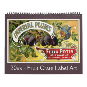 Etiket voor fruit kalender