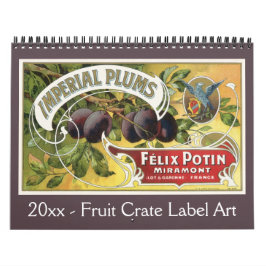 Etiket voor fruit kalender