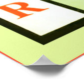 Etiket voor  fruit poster (Hoek)