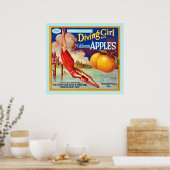 Etiket voor  fruit poster (Keuken)