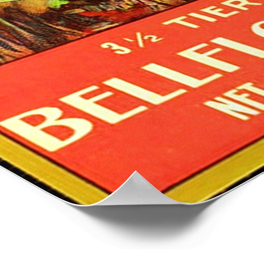 Etiket voor  fruit poster (Hoek)