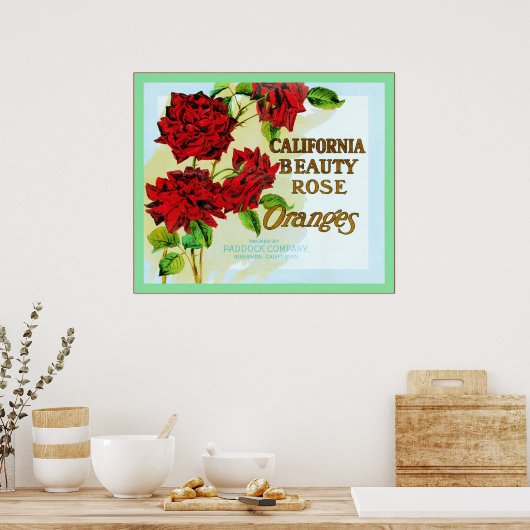 Etiket voor  fruit poster (Keuken)