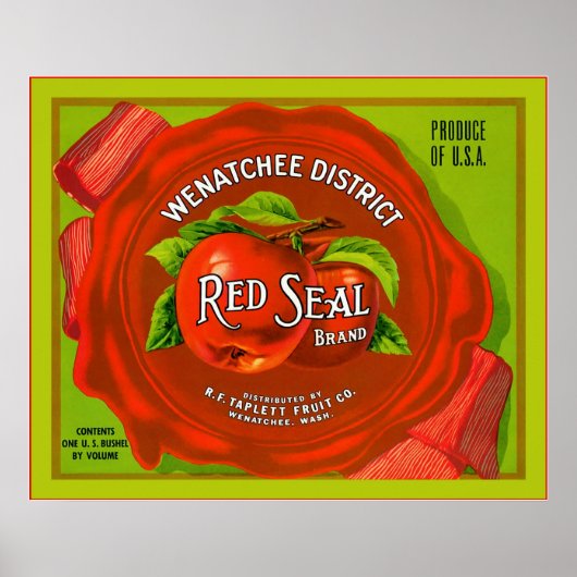Etiket voor  fruit poster (Voorkant)