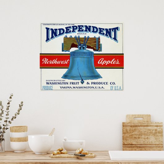 Etiket voor  fruit poster (Keuken)