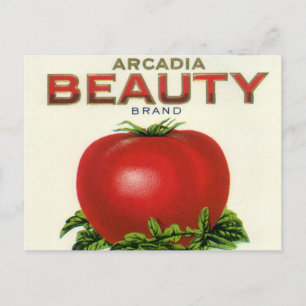 etiket voor fruitkratten, Arcadia Beauty Tomaten Briefkaart
