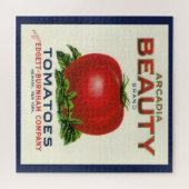 etiket voor fruitkratten, Arcadia Beauty Tomaten Legpuzzel (Horizontaal)