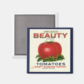  etiket voor fruitkratten, Arcadia Beauty Tomaten Magneet (Voorkant / Achterkant)