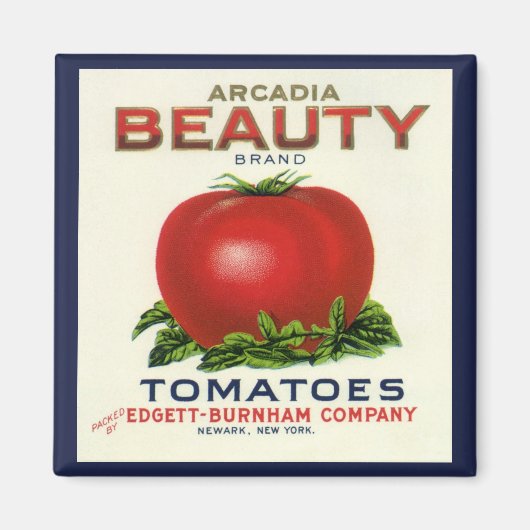  etiket voor fruitkratten, Arcadia Beauty Tomaten Magneet (Voorkant)