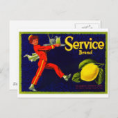 Etiket voor  fruitkratten briefkaart (Voorkant / Achterkant)