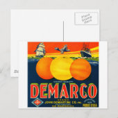 Etiket voor fruitkratten briefkaart (Voorkant / Achterkant)