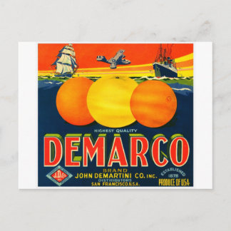 Etiket voor  fruitkratten briefkaart