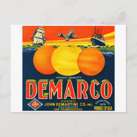 Etiket voor fruitkratten briefkaart (Voorkant)