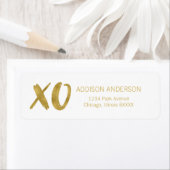 Etiket voor geborsteld XOXO Gold Foil Valentijn (Insitu)