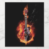 Etiket voor gebrande gitaarwijn (Enkel label)