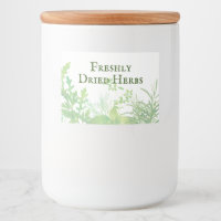 Etiket voor gedroogde kruiden