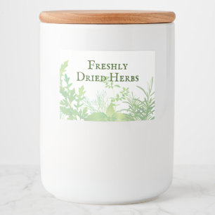 Etiket voor gedroogde kruiden