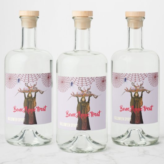 Etiket voor gehakt eten en dranken (Flessen)