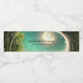 Etiket voor gekantelde avond waterfles (Enkel label)